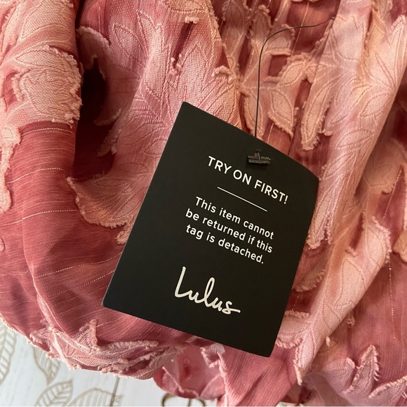 Lulus Meant to Shine Mauve Floral Jacquard Mini Dress - Size M - Picture 2 of 10